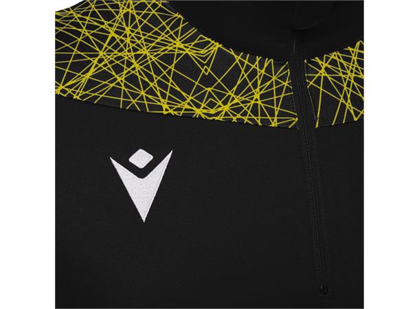 Tagus 1/4 Zip Top SORT/GUL 3XS Teknisk treningsgenser - Unisex 